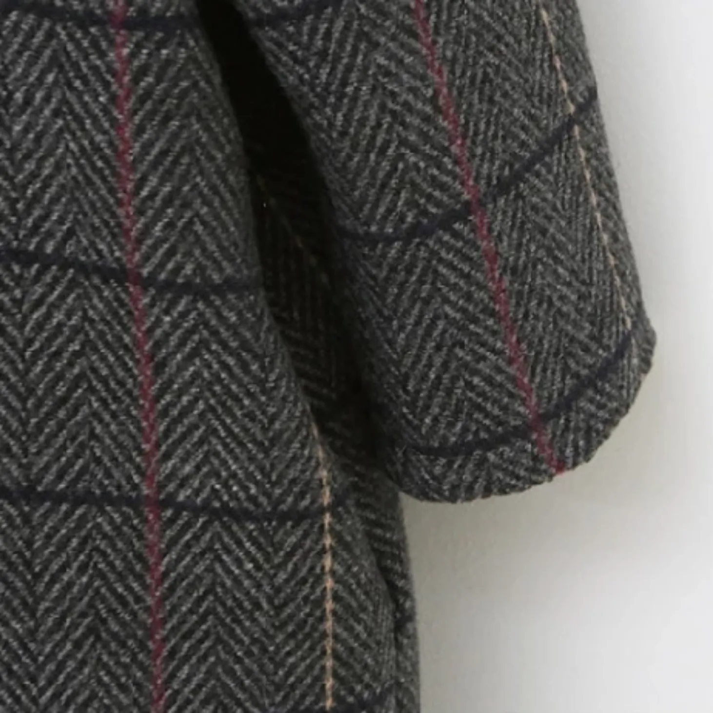 Women's Autumn/Winter Woolen Plaid Coat