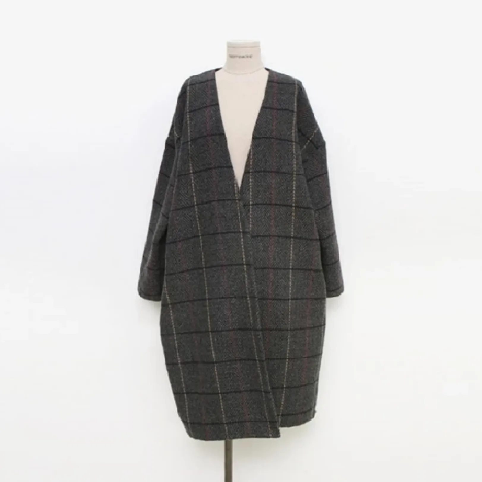 Women's Autumn/Winter Woolen Plaid Coat